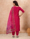 Guzarish By Nsf Cotton Blend Embroidery Worked Kurti With Bottom Dupatta Wholesale Online